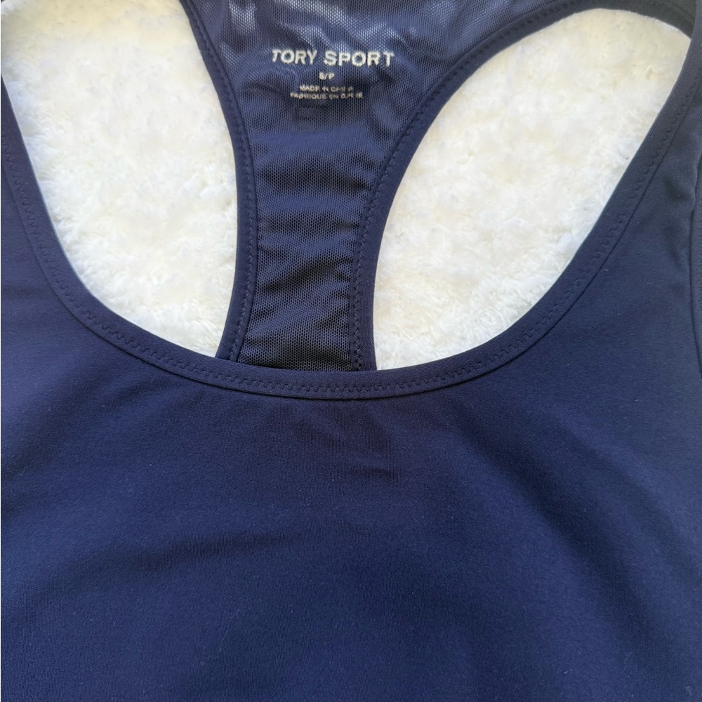 Tory Sport Black Racerback Sports Bra - Picture 2 of 6